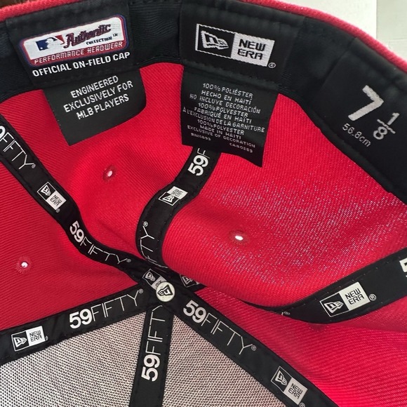 Washington Nationals Red Hat New Era 59Fifty On Field Fitted 7 1/8 Baseball MLB - Picture 6 of 6